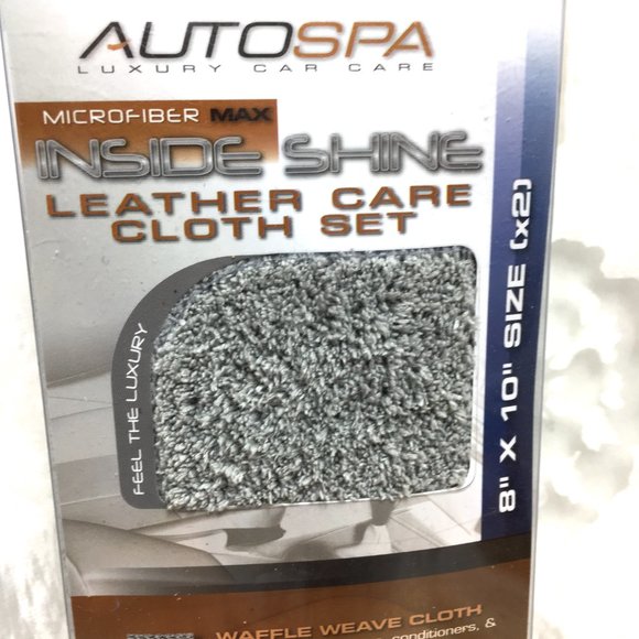 Microfiber Leather Care Cleaning Cloth Set of Two Auto Spa NWT - Picture 2 of 9